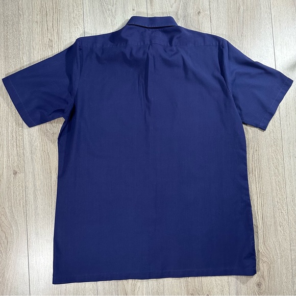 Vintage St Michael Blue Button-up Short Sleeve Shirt Size Medium - Picture 6 of 8